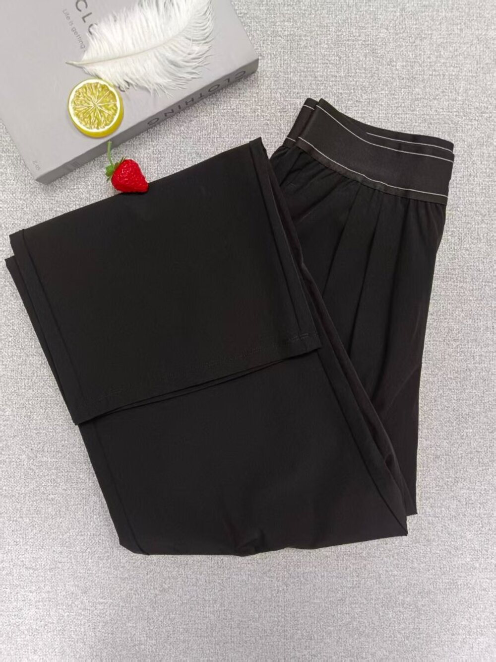 NWT🛫ALO Yoga Suit Up Trouser Black Wide Leg Regular🌺Perfect Comfort & Style - Picture 6 of 8